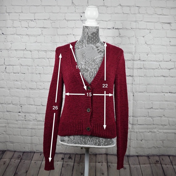 Ralph Lauren Red knitted cardigan Size small - Picture 3 of 7